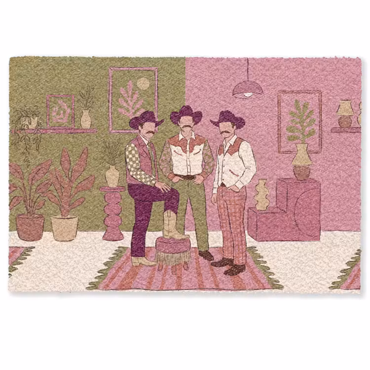 Deurmat - Mensen - Mannen - Hoeden - Retro - Interieur — 1