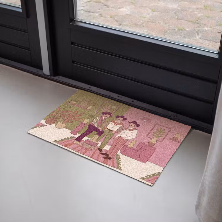 Deurmat - Mensen - Mannen - Hoeden - Retro - Interieur — 2