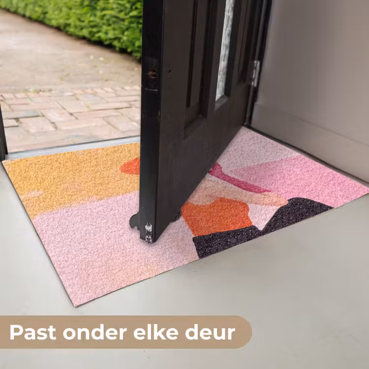 Deurmat - Vrouw - Hoed - Mode - Modern - Oranje — 7