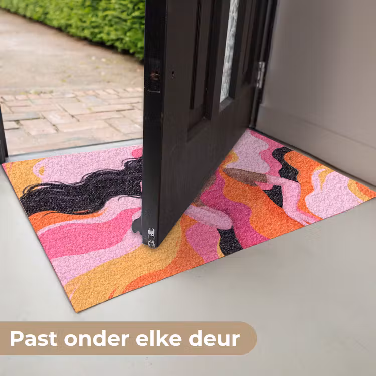 Deurmat - Vrouw - Portret - Kleurrijk - Modern - Kunst — 7