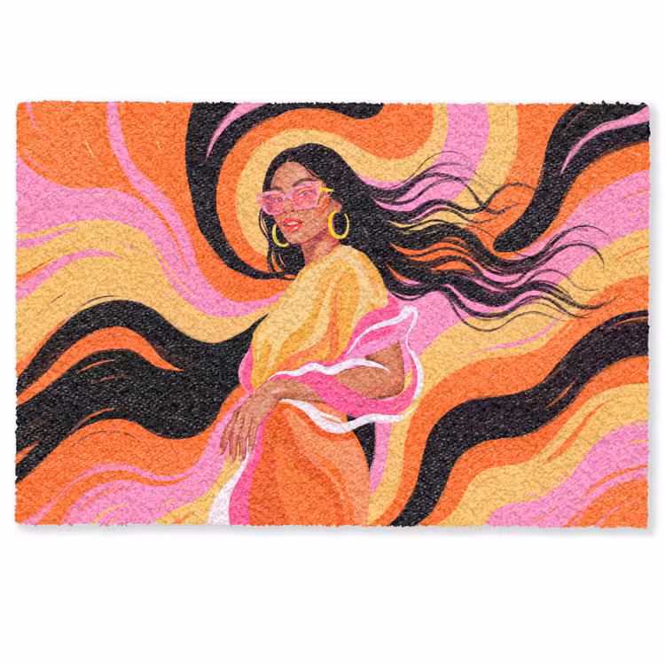 Deurmat - Vrouw - Zonnebril - Abstract - Kleurrijk — 1
