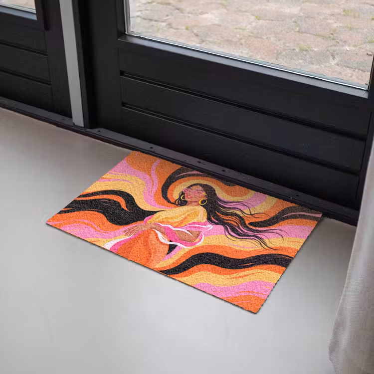 Deurmat - Vrouw - Zonnebril - Abstract - Kleurrijk — 2