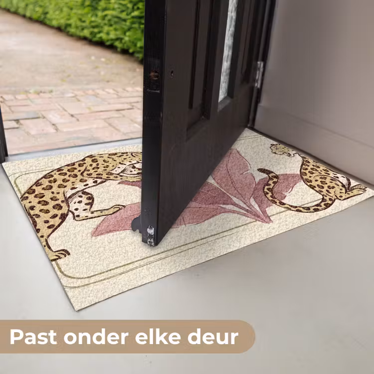 Deurmat - Dieren - Kat - Jungle - Illustratie - Beige — 7