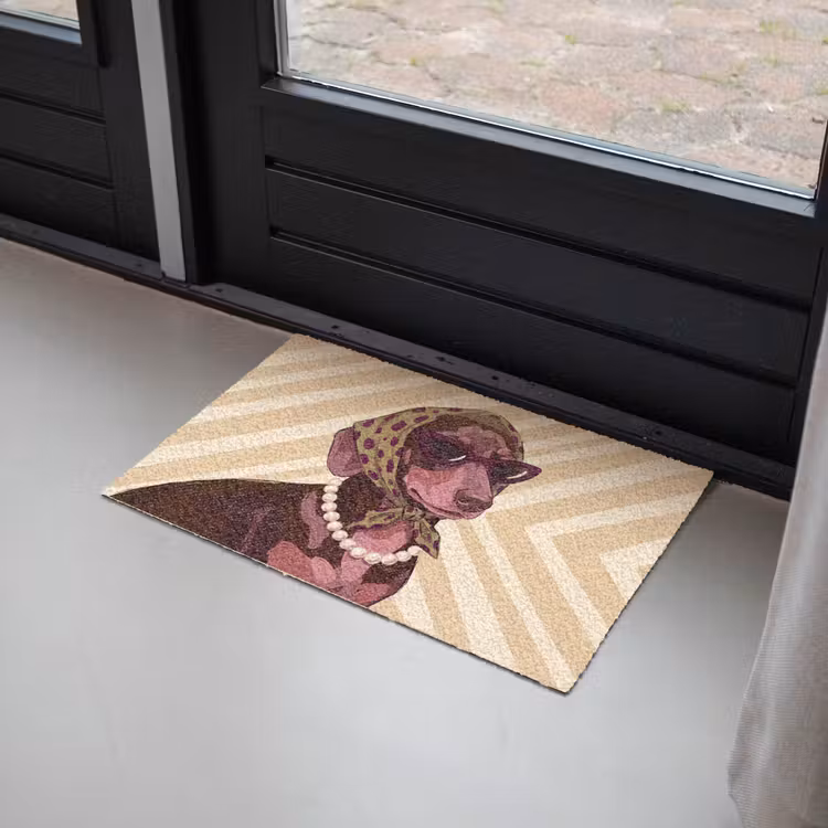 Deurmat - Hond - Zonnebril - Hoofddoek - Dieren - Modern — 2