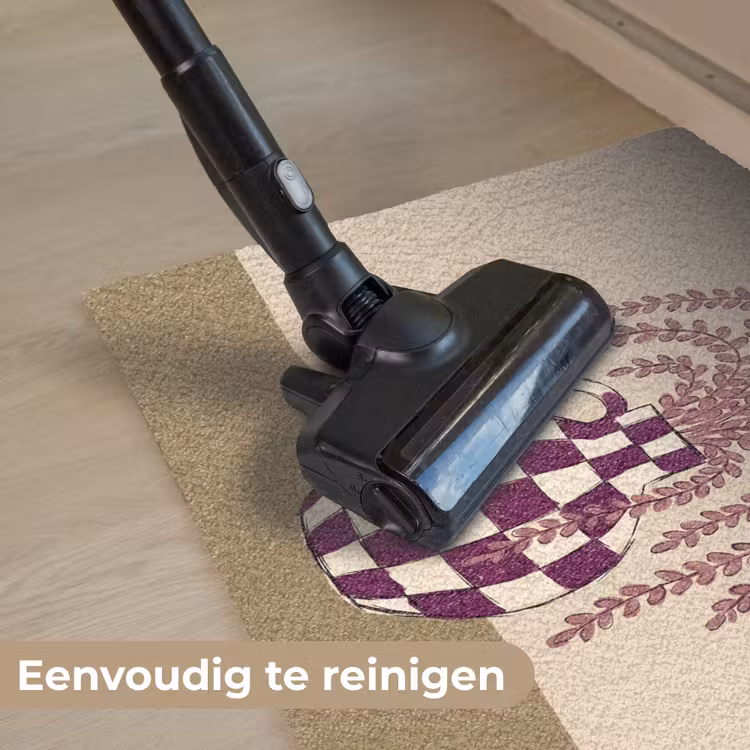 Deurmat - Vaas - Geruit - Planten - Modern - Paars — 9