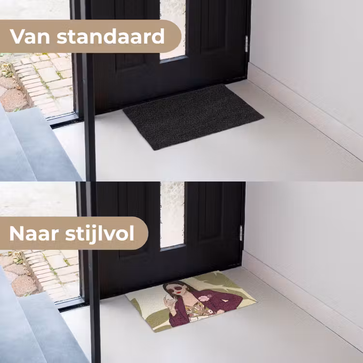 Deurmat - Vrouw - Wijn - Portret - Mode - Modern — 3