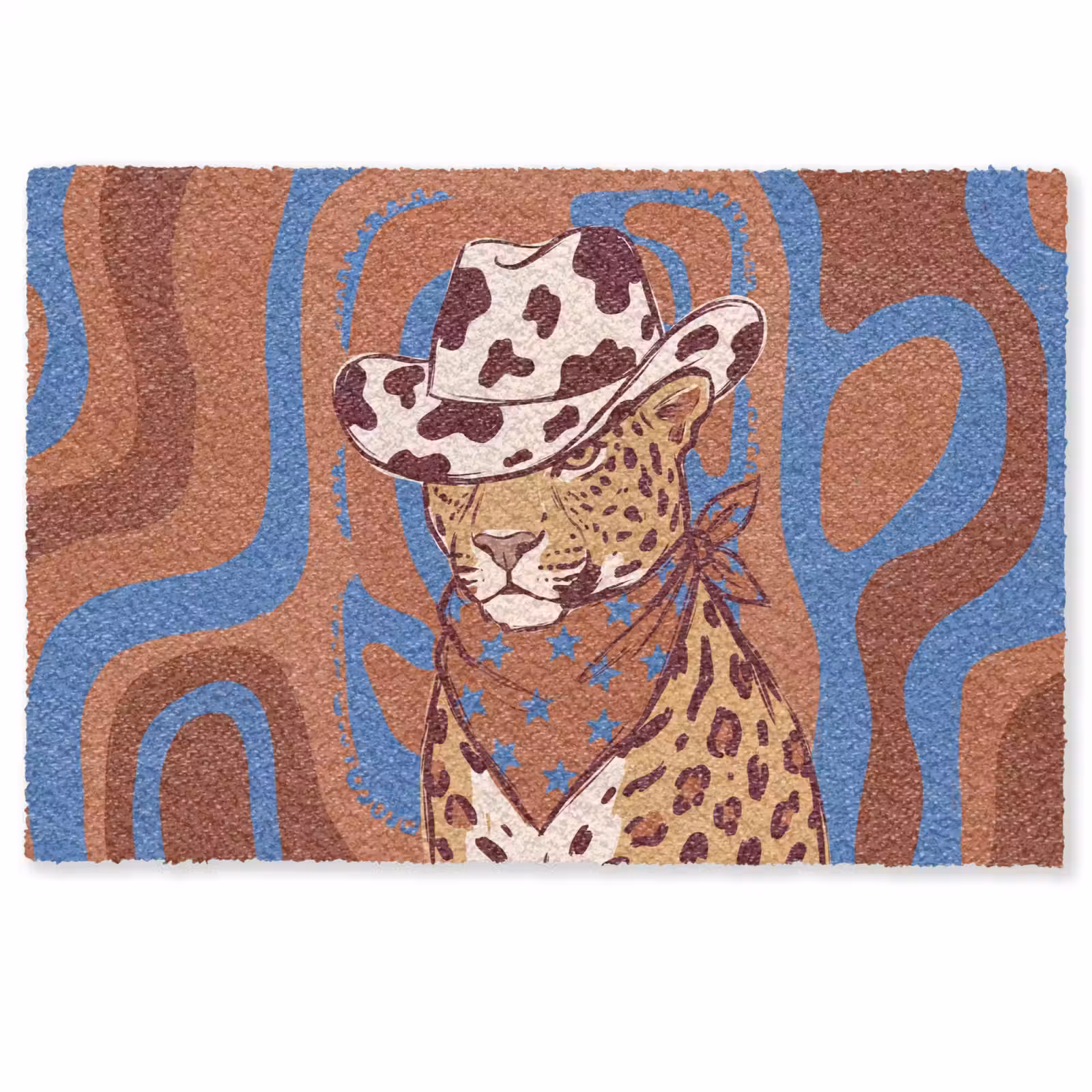 Deurmat - Dieren - Cowboyhoed - Modern - Illustratie - Bruin — 1