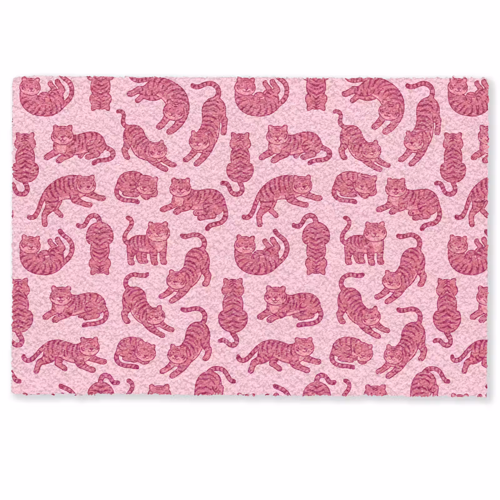 Deurmat - Dieren - Patroon - Roze - Speels - Cartoon — 1
