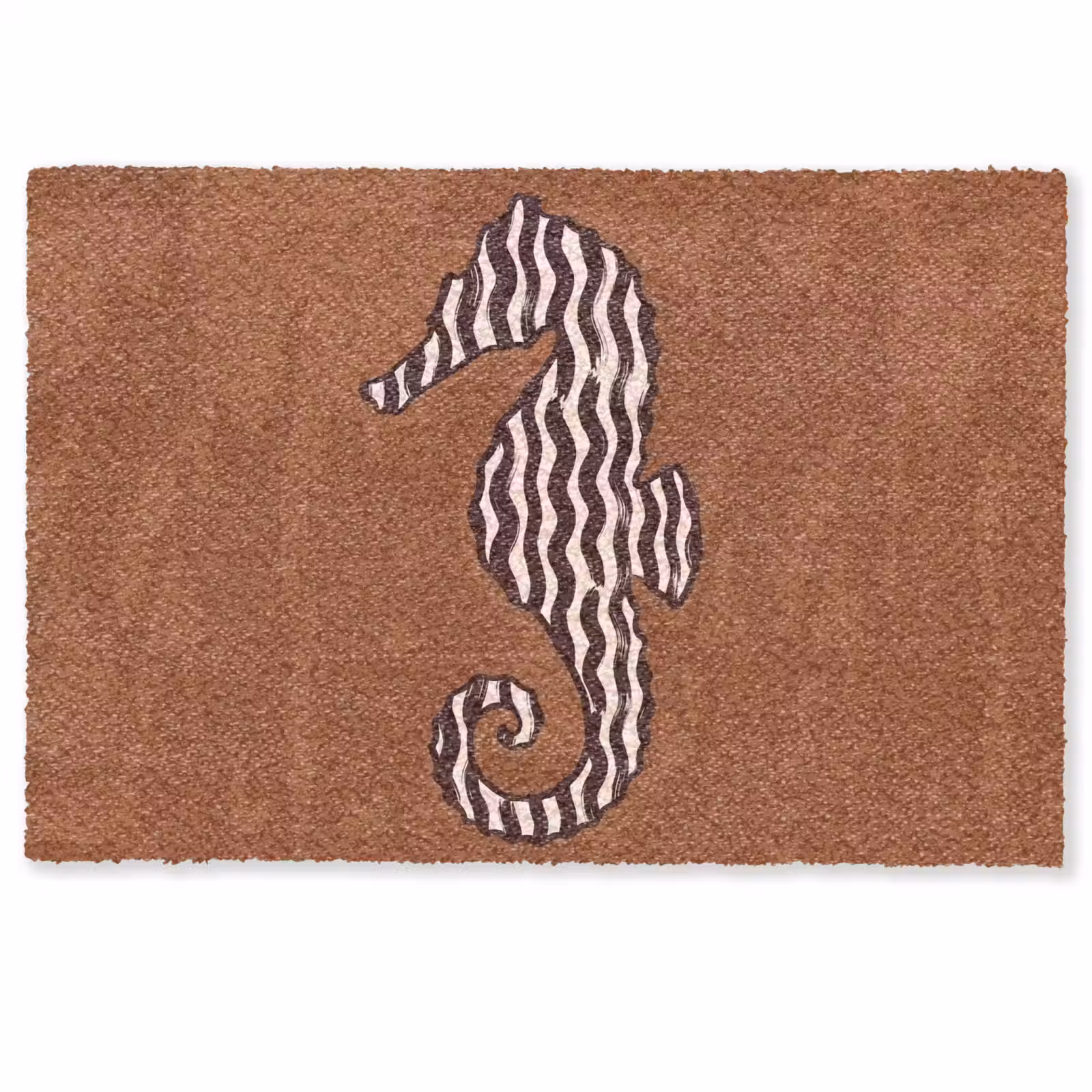 Deurmat - Dieren - Zeepaardje - Abstract - Bruin - Strepen — 1