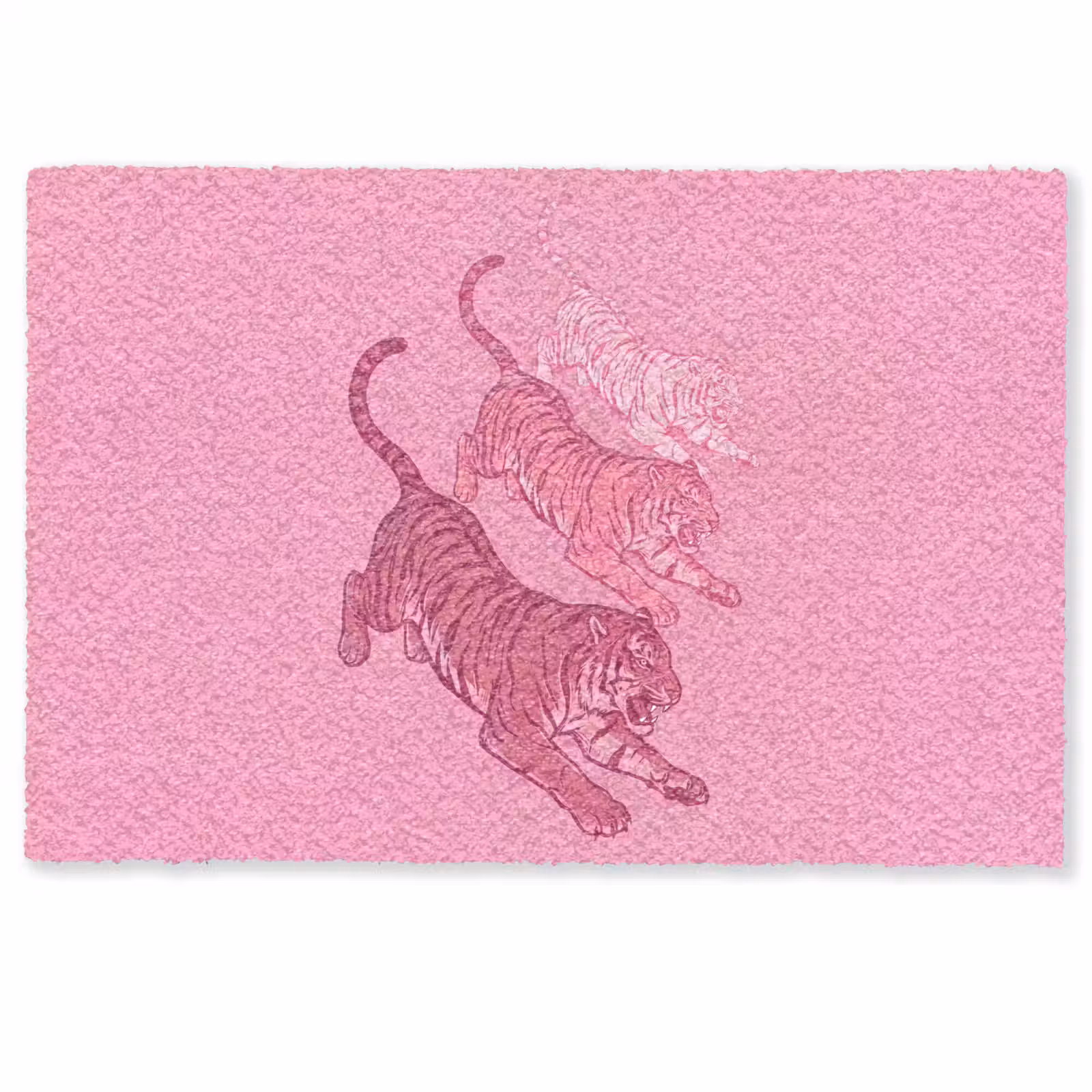 Deurmat - Kat - Springend - Dieren - Roze - Modern — 1