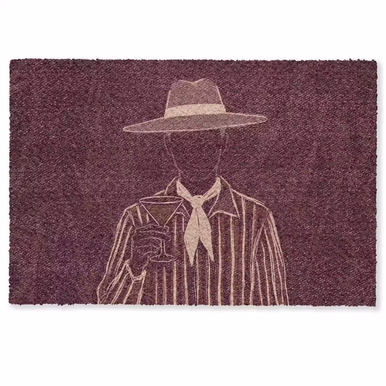 Deurmat - Mens - Hoed - Cocktail - Abstract - Bruin — 1