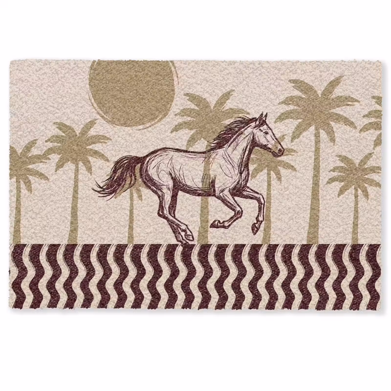 Deurmat - Paard - Galopperend - Woestijn - Illustratie — 1