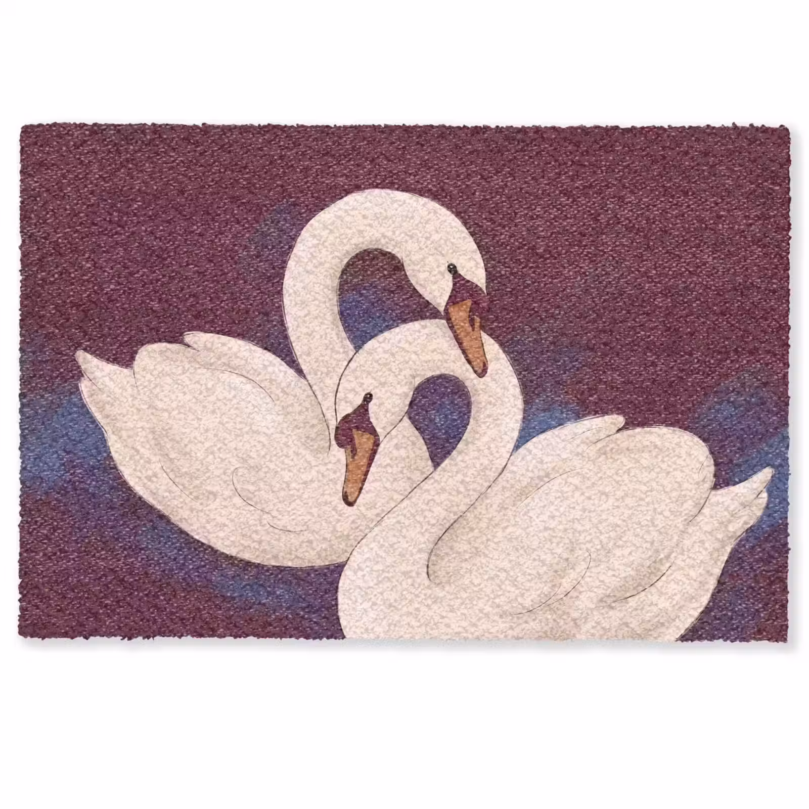 Deurmat - Vogel - Koppel - Liefde - Abstract - Wit — 1