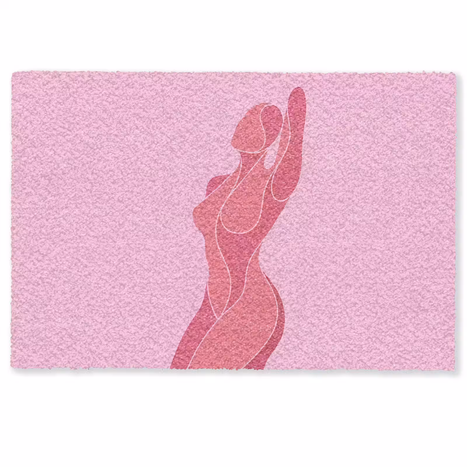 Deurmat - Vrouw - Lichaam - Abstract - Roze — 1