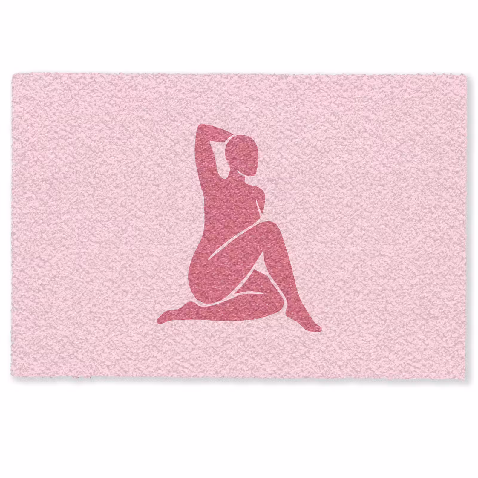 Deurmat - Vrouw - Silhouet - Abstract - Modern - Roze — 1