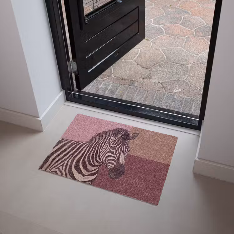 Deurmat - Dieren - Zebrahoofd - Wildlife - Modern - Bruin — 4