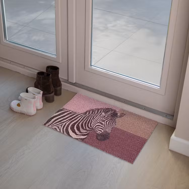 Deurmat - Dieren - Zebrahoofd - Wildlife - Modern - Bruin — 8