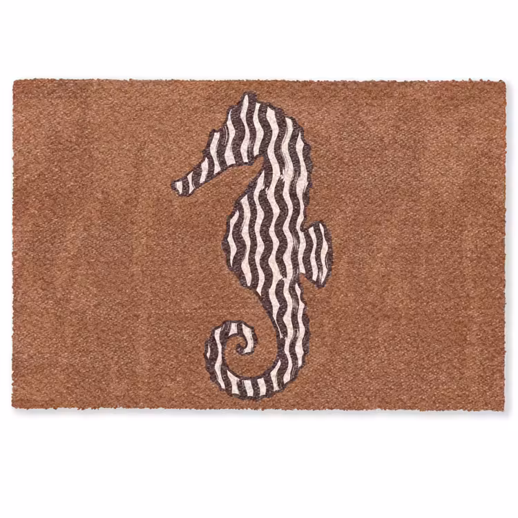 Deurmat - Dieren - Zeepaardje - Abstract - Bruin - Strepen — 1