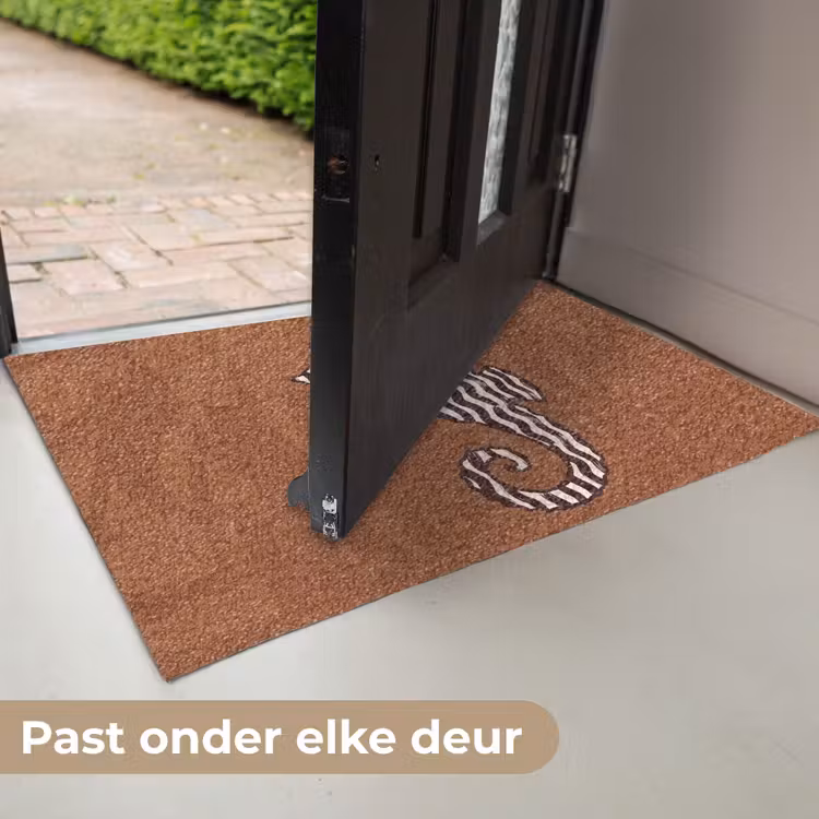 Deurmat - Dieren - Zeepaardje - Abstract - Bruin - Strepen — 7