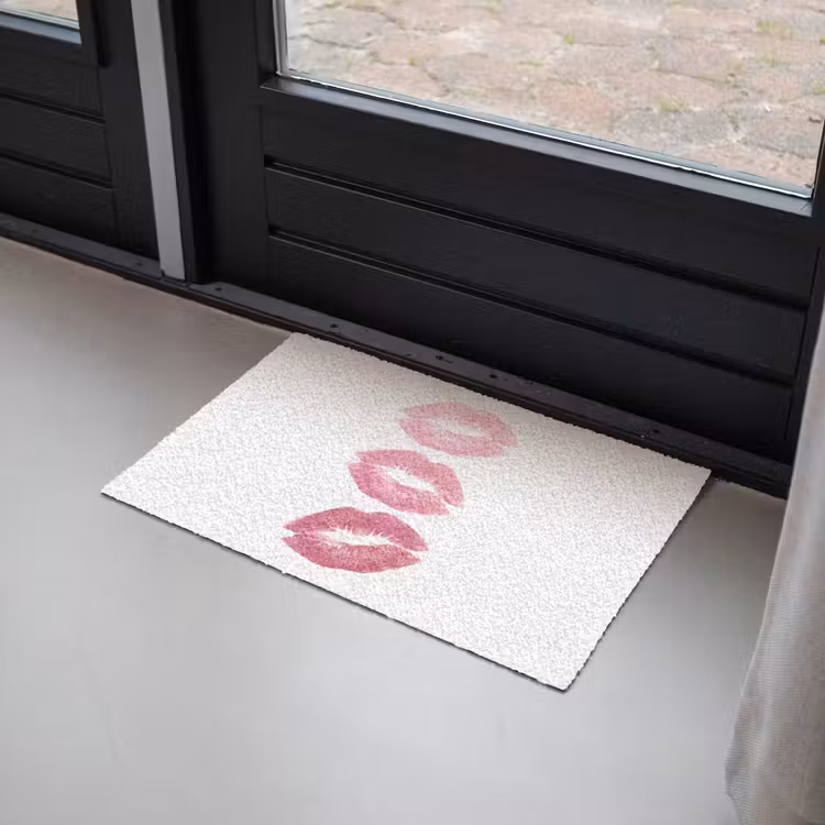 Deurmat - Lippen - Kusafdruk - Roze - Modern - Abstract — 2