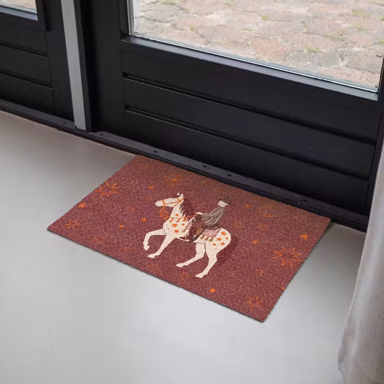 Deurmat - Paard - Ruiter - Sterren - Nacht - Illustratie — 2