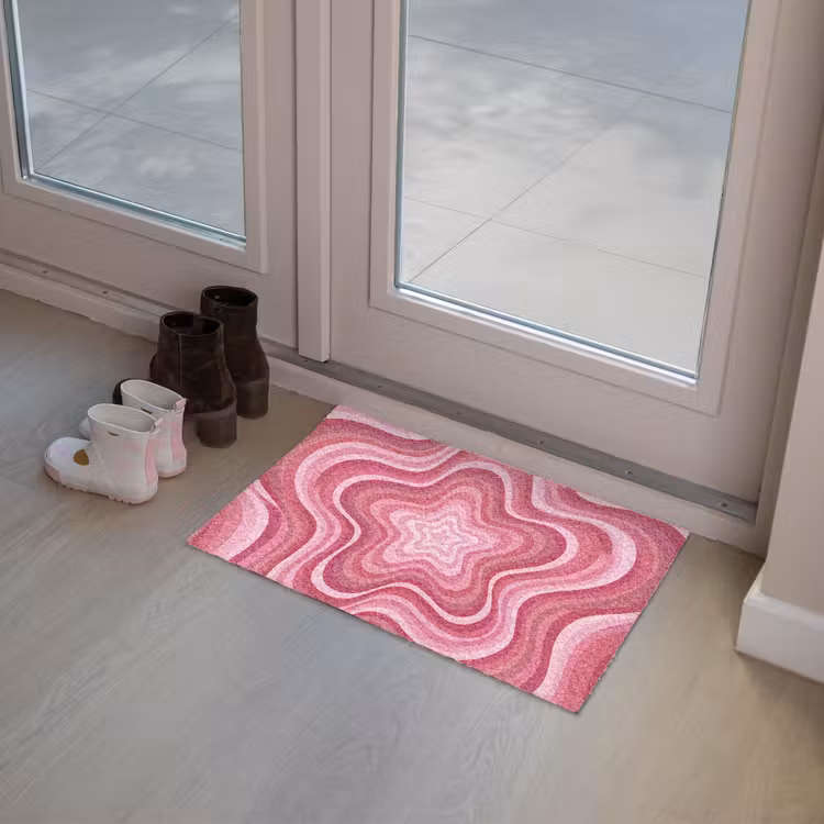Deurmat - Ster - Golvend - Abstract - Roze — 8