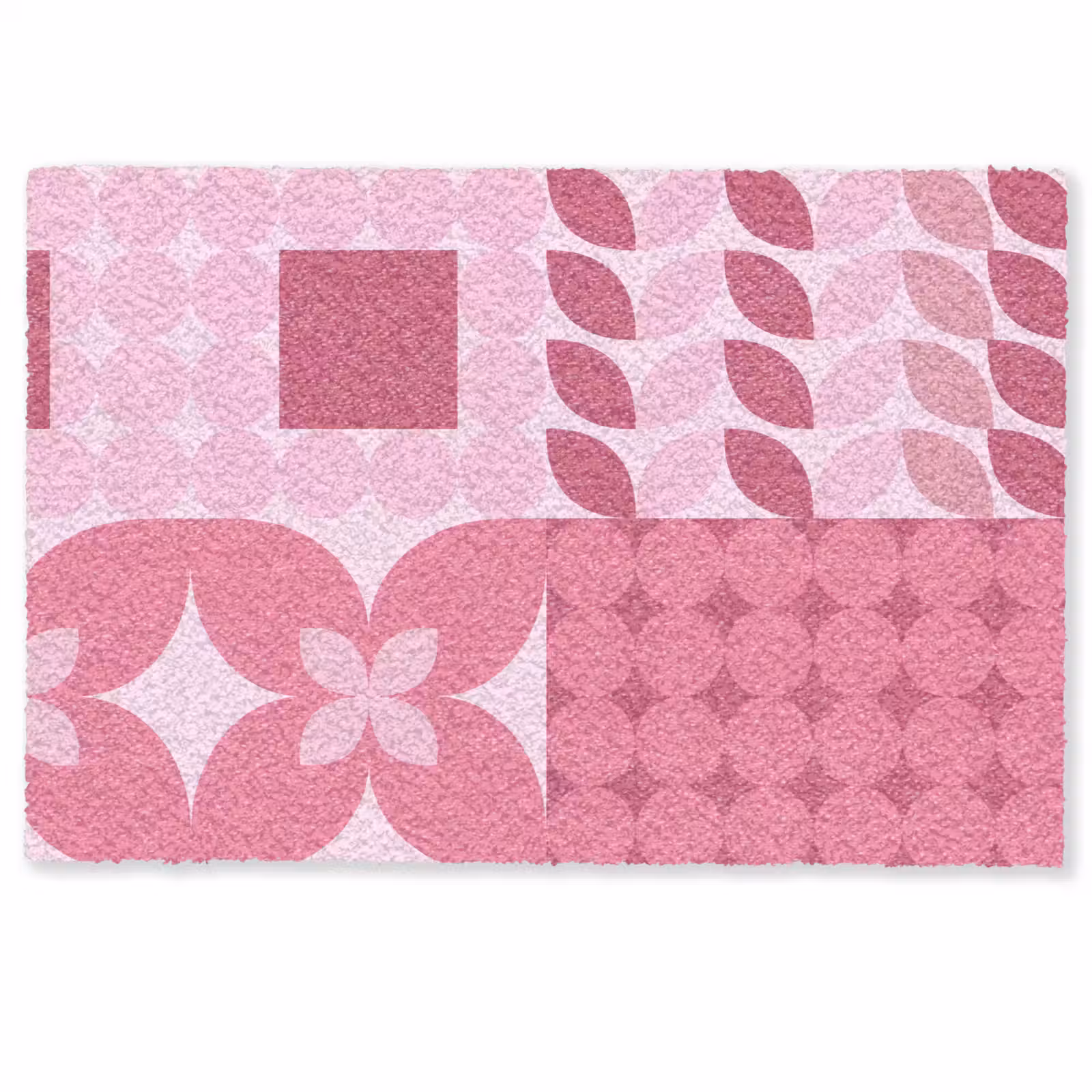 Deurmat - Abstract - Geometrisch - Patroon - Modern - Roze — 1