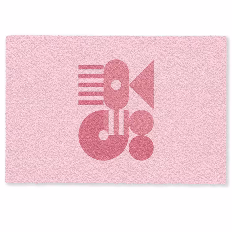 Deurmat - Abstract - Geometrisch - Vormen - Roze — 1