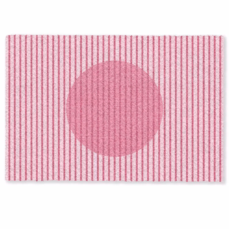 Deurmat - Abstract - Strepen - Ovaal - Roze - Modern — 1