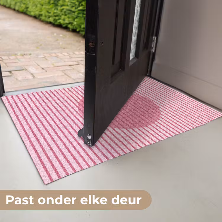Deurmat - Abstract - Strepen - Ovaal - Roze - Modern — 7