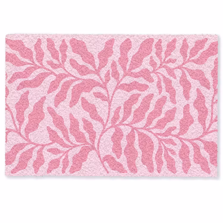 Deurmat - Planten - Organisch - Abstract - Modern - Roze — 1