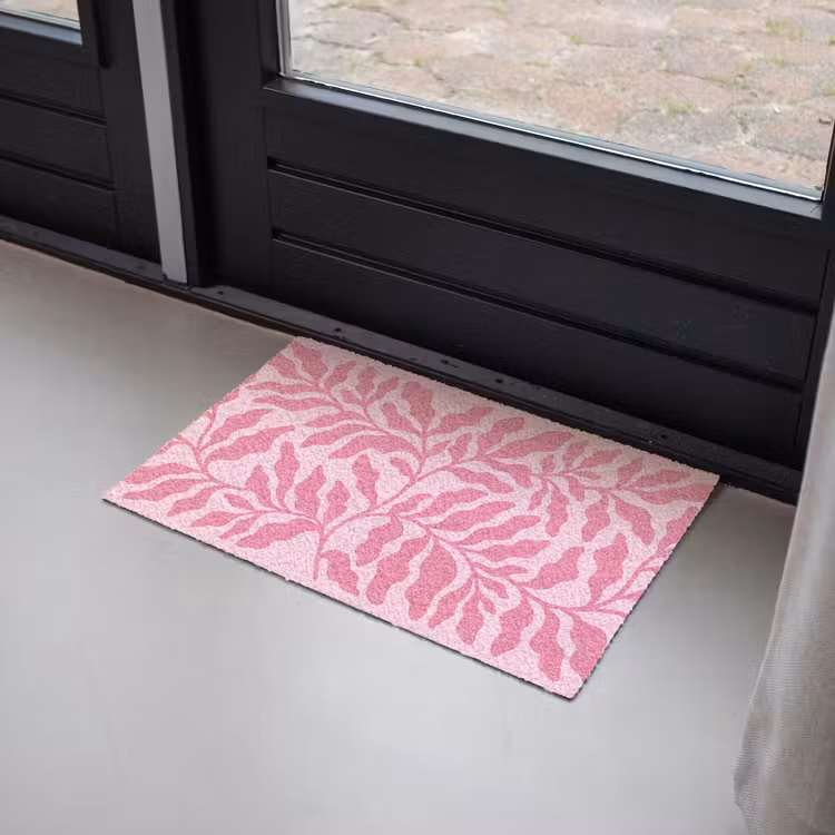 Deurmat - Planten - Organisch - Abstract - Modern - Roze — 2