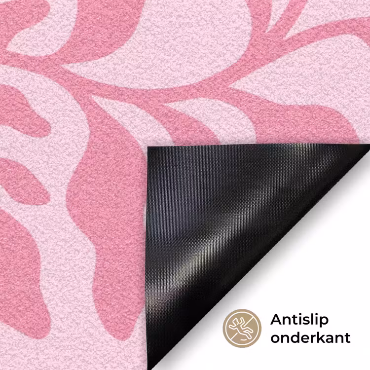 Deurmat - Planten - Organisch - Abstract - Modern - Roze — 6