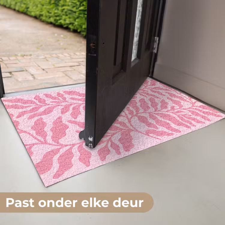 Deurmat - Planten - Organisch - Abstract - Modern - Roze — 7
