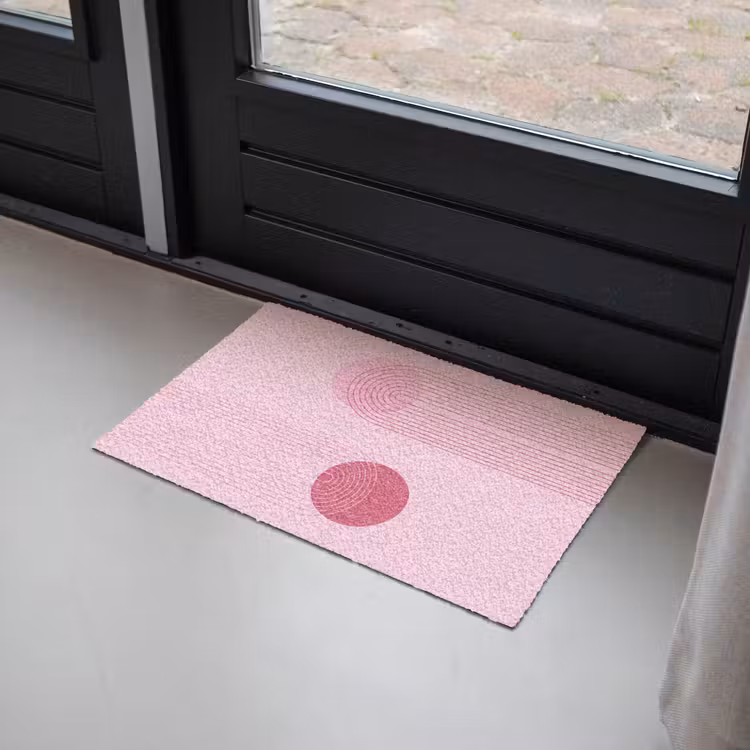 Deurmat - Vormen - Lijnen - Minimalistisch - Roze — 2