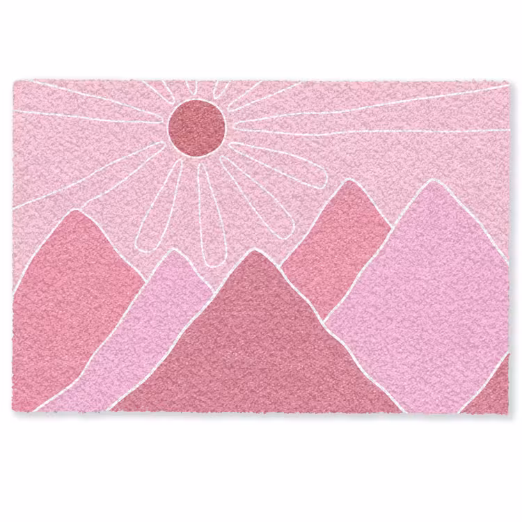 Deurmat - Zon - Bergen - Natuur - Abstract - Roze — 1