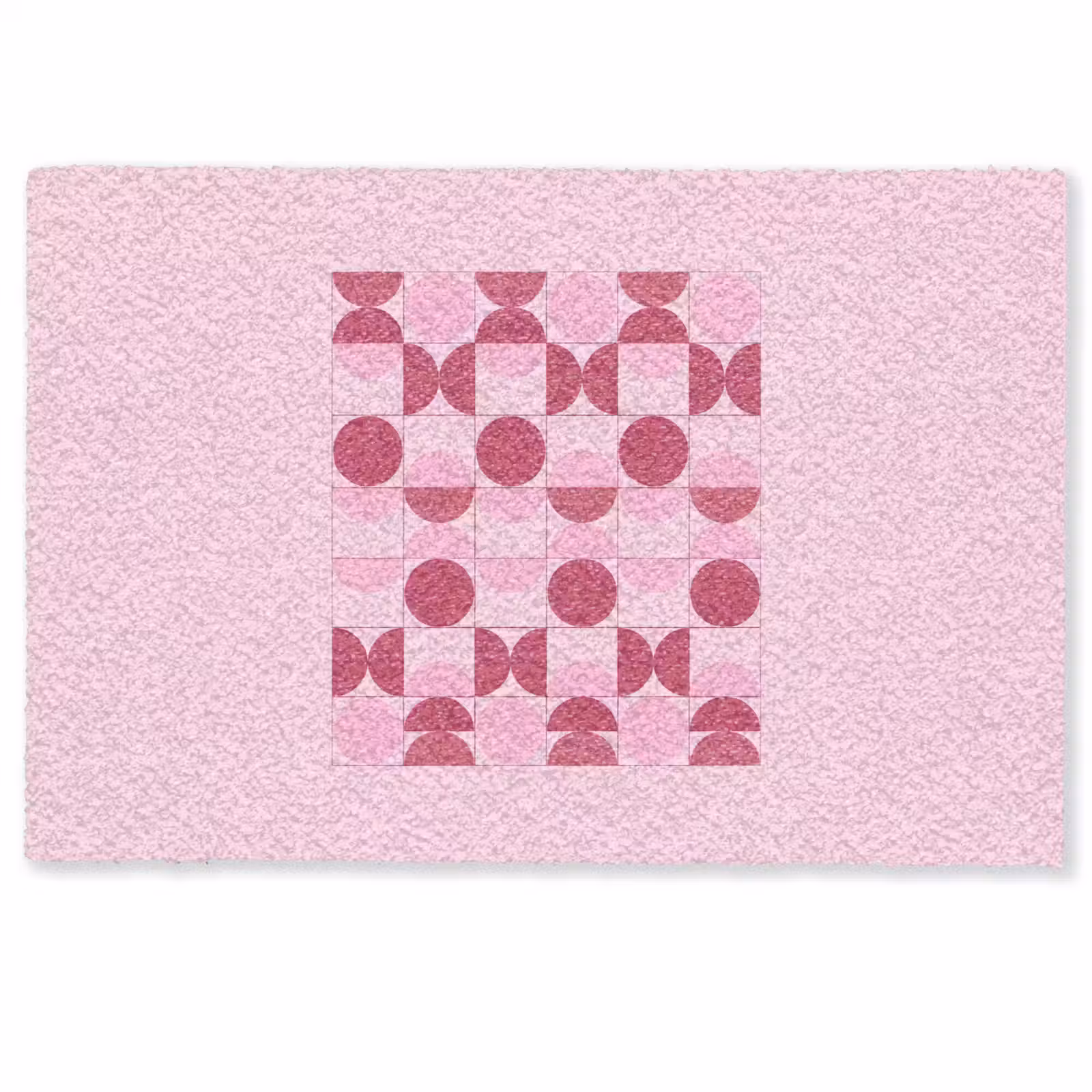 Deurmat - Abstract - Geometrisch - Cirkels - Roze - Modern — 1