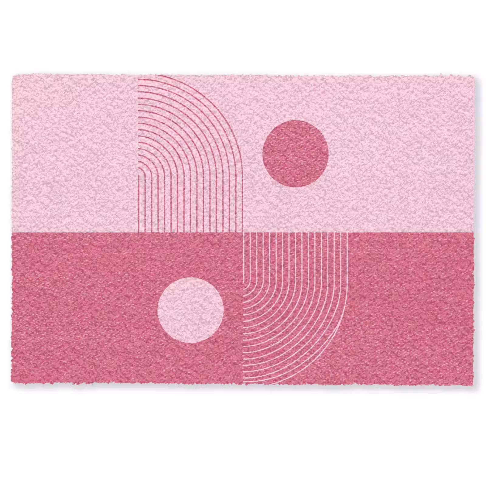 Deurmat - Geometrie - Patroon - Abstract - Roze - Modern — 1