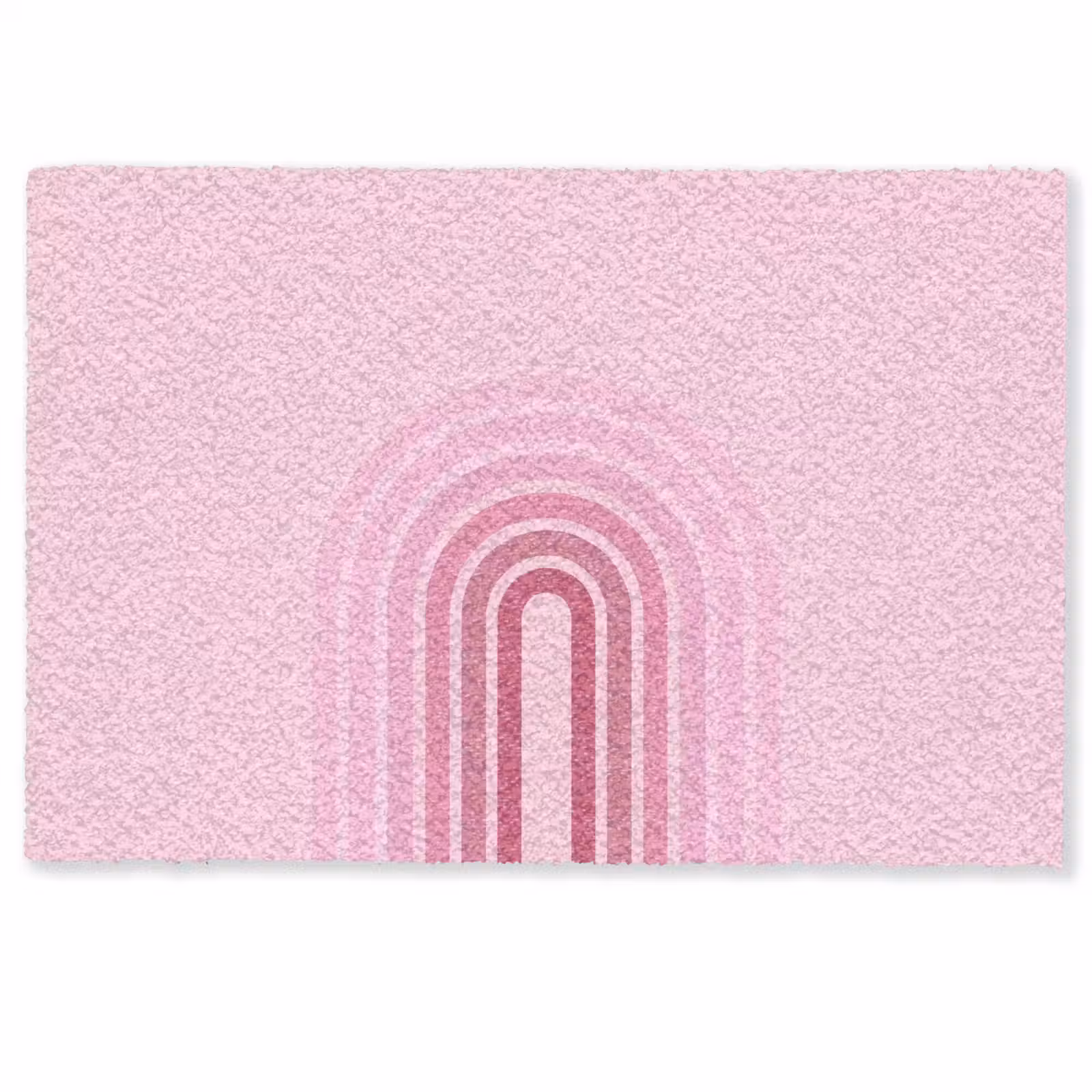 Deurmat - Regenboog - Roze - Abstract - Modern - Minimalistisch — 1