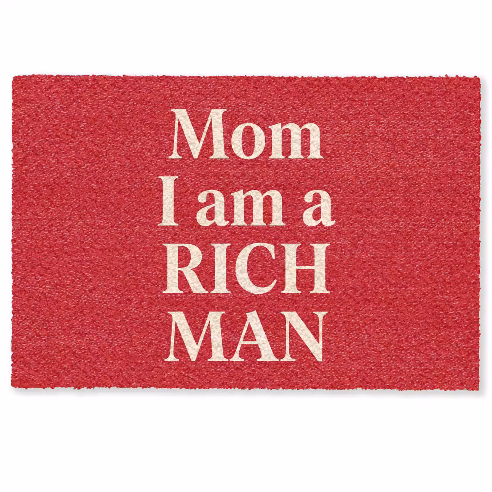 Deurmat - Tekst - Rijkdom - Motivatie - Rood - Modern — 1