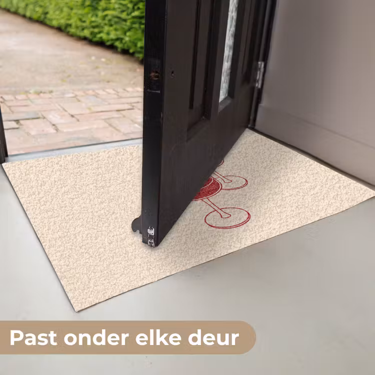 Deurmat - Cocktail - Hartjes - Liefde - Illustratie - Rood — 7