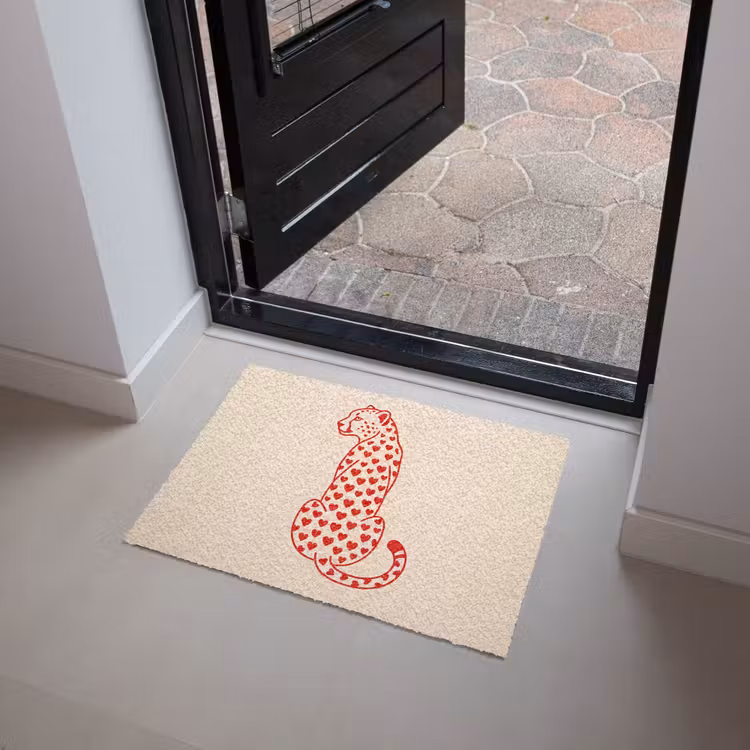 Deurmat - Kat - Harten - Dieren - Modern - Rood — 4