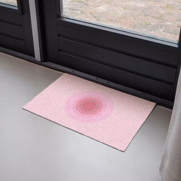 Deurmat - Patroon - Cirkels - Abstract - Roze - Modern — 2