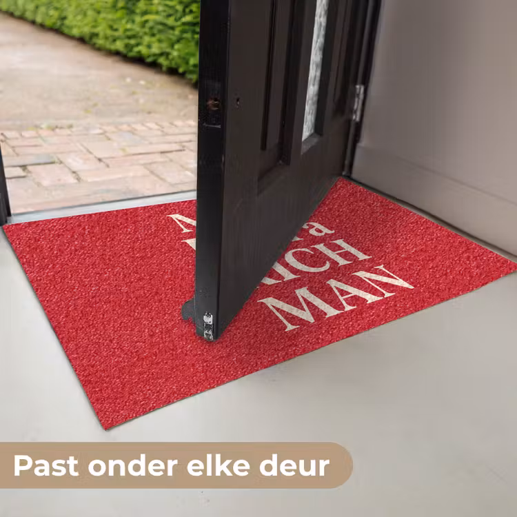 Deurmat - Tekst - Rijkdom - Motivatie - Rood - Modern — 7