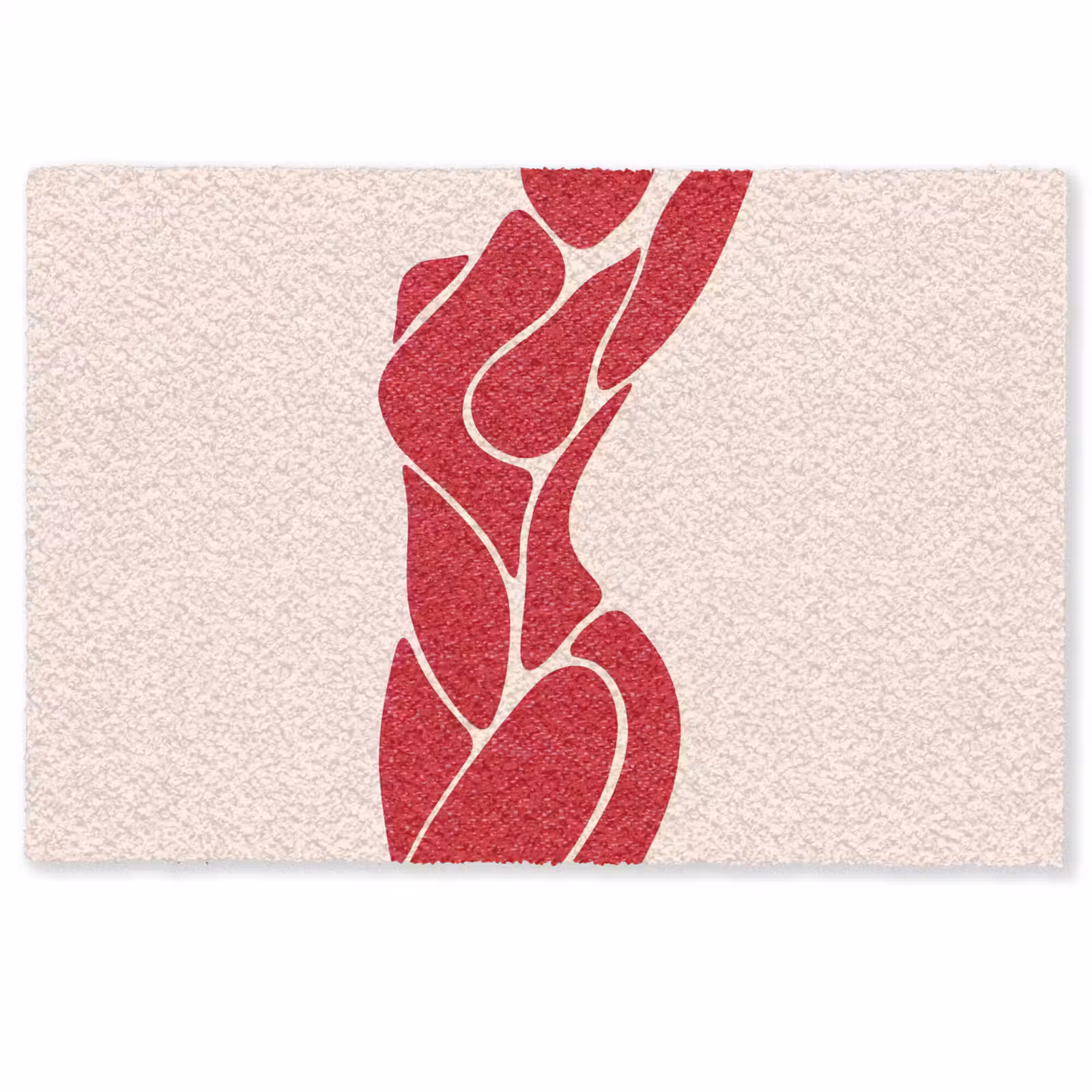 Deurmat - Vrouw - Figuur - Abstract - Modern - Rood — 1