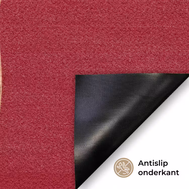 Deurmat - Dieren - Luipaard - Abstract - Rood - Modern — 6