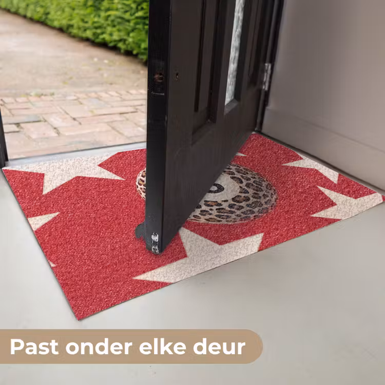 Deurmat - Spel - Dierenprint - Nummer 8 - Modern - Rood — 7