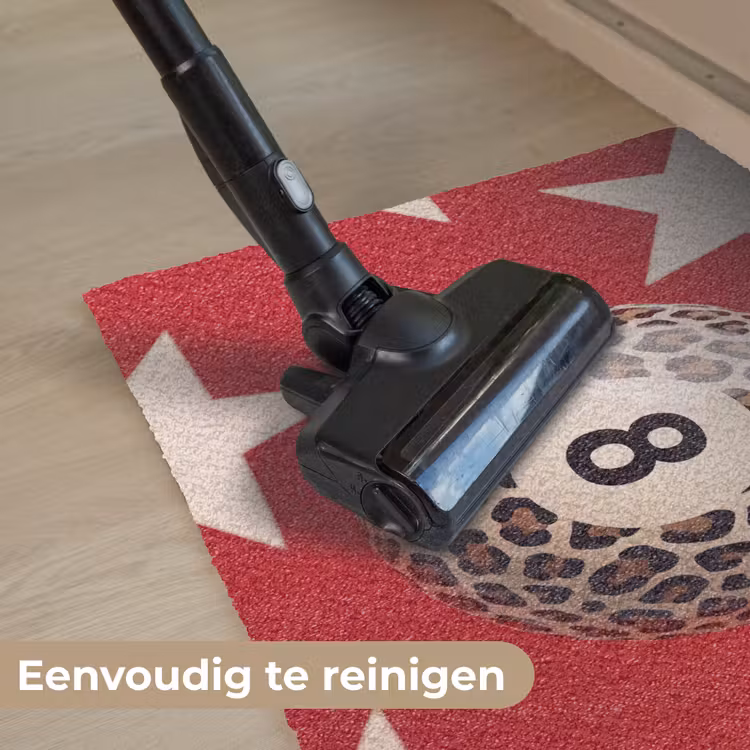 Deurmat - Spel - Dierenprint - Nummer 8 - Modern - Rood — 9