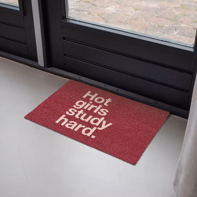 Deurmat - Tekst - Studie - Motivatie - Modern - Rood — 2