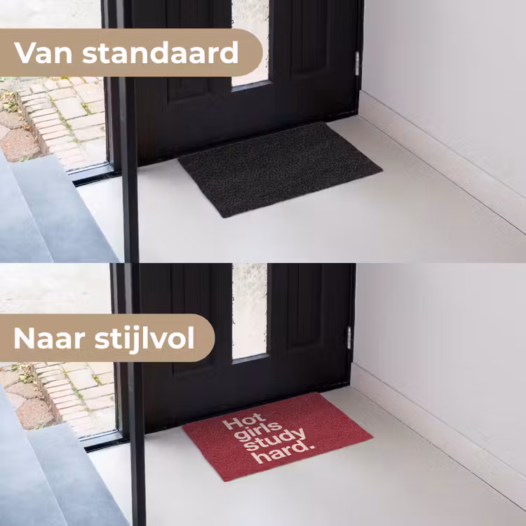 Deurmat - Tekst - Studie - Motivatie - Modern - Rood — 3